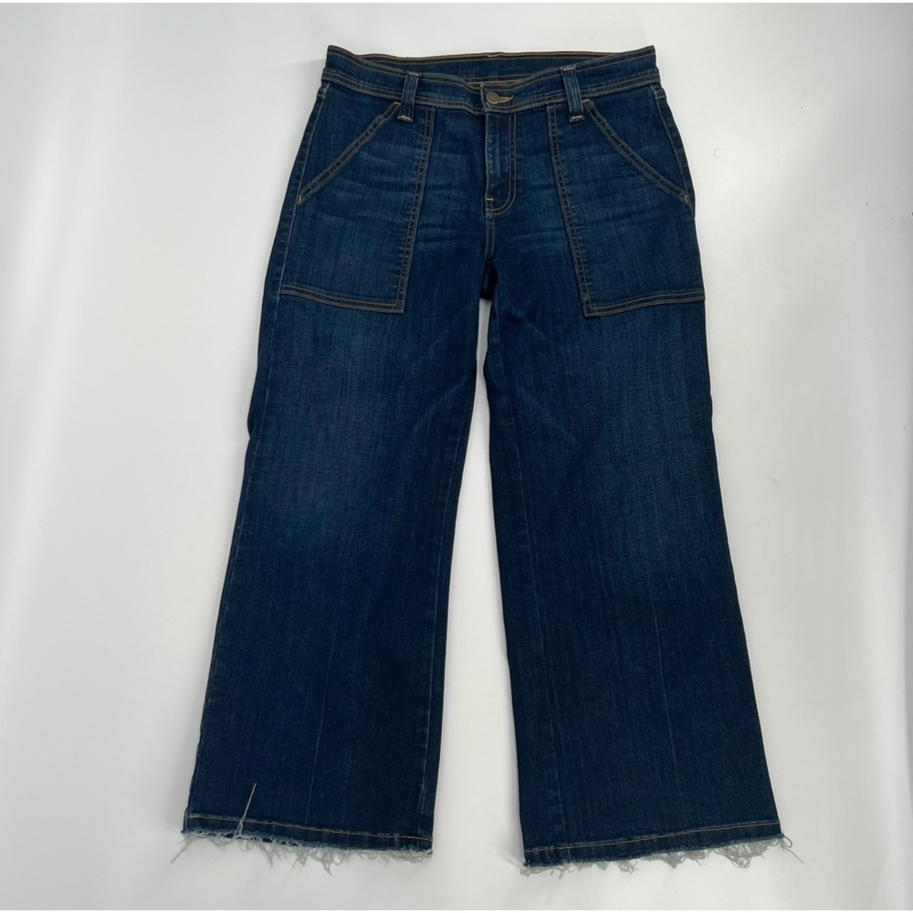 Perry Ellis Wide Leg Rough Hem Jeans Size 6 Women’s